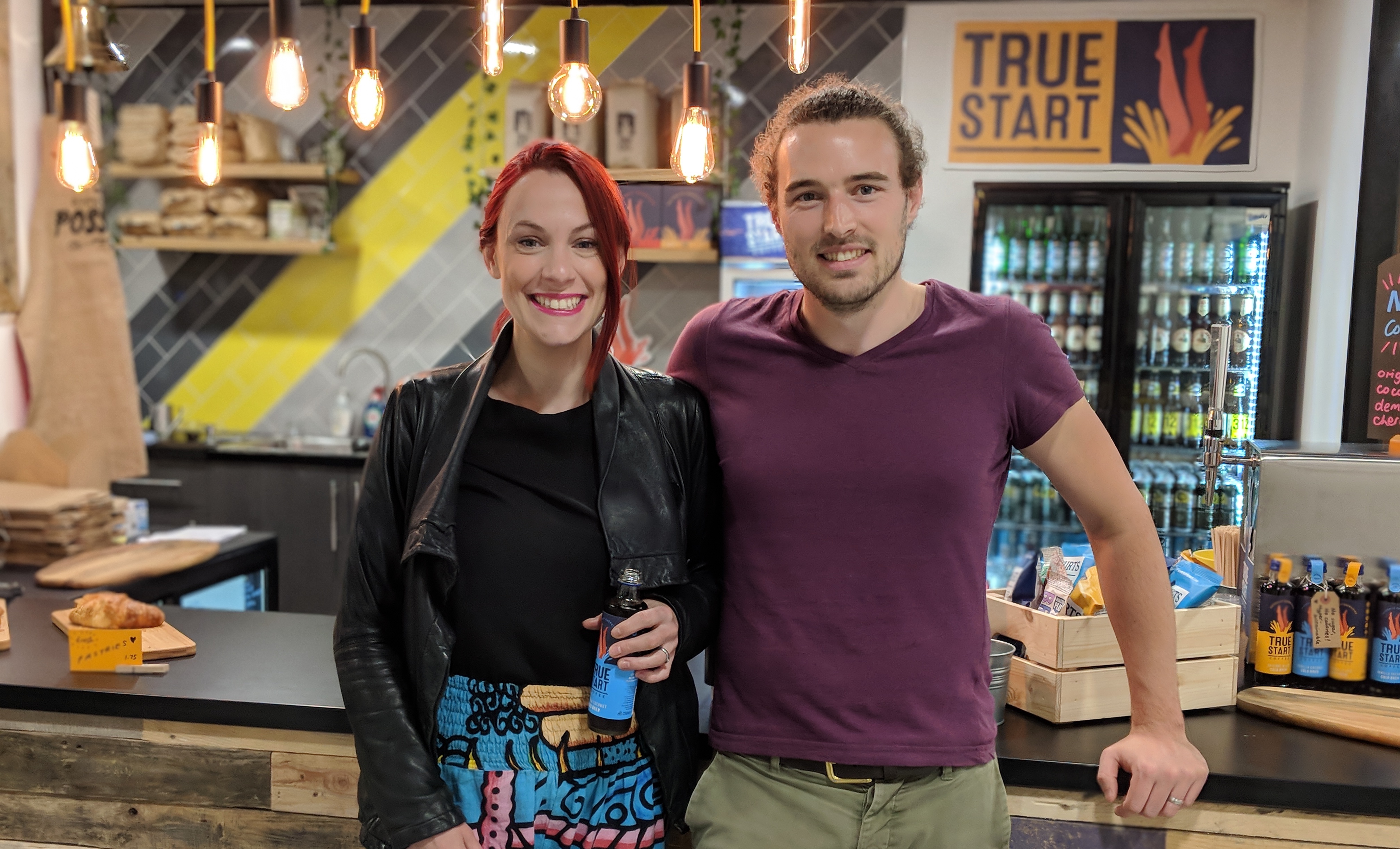 Simon and Helena, owners of Truestart coffee